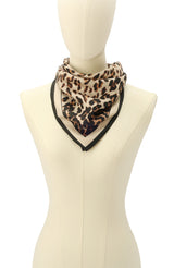 Kate Spade Downtown Leopard Silk Bandana Scarf