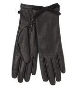 Kate Spade Womens Embellished Bow Leather Gloves - Size Medium