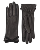 Kate Spade Womens Embellished Bow Leather Gloves - Size Small