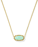 Kendra Scott Elisa Green Kyocera Opal Pendant Necklace