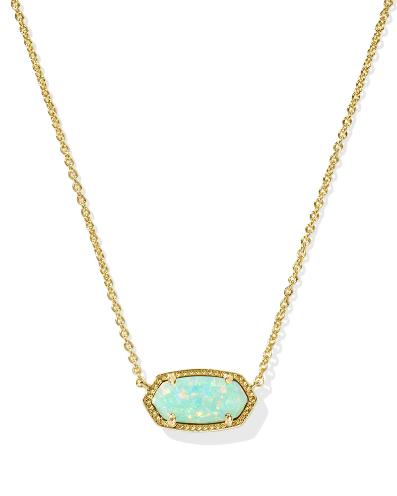 Kendra Scott Elisa Green Kyocera Opal Pendant Necklace