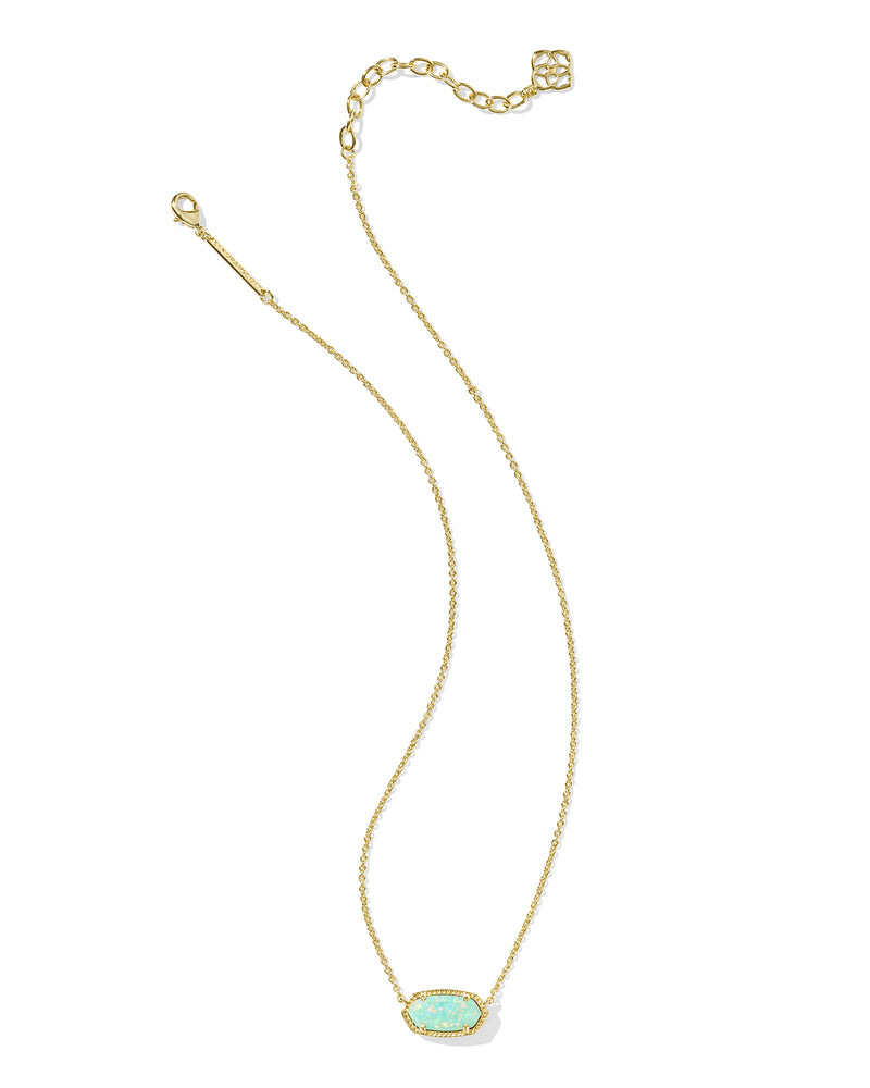 Kendra Scott Elisa Green Kyocera Opal Pendant Necklace