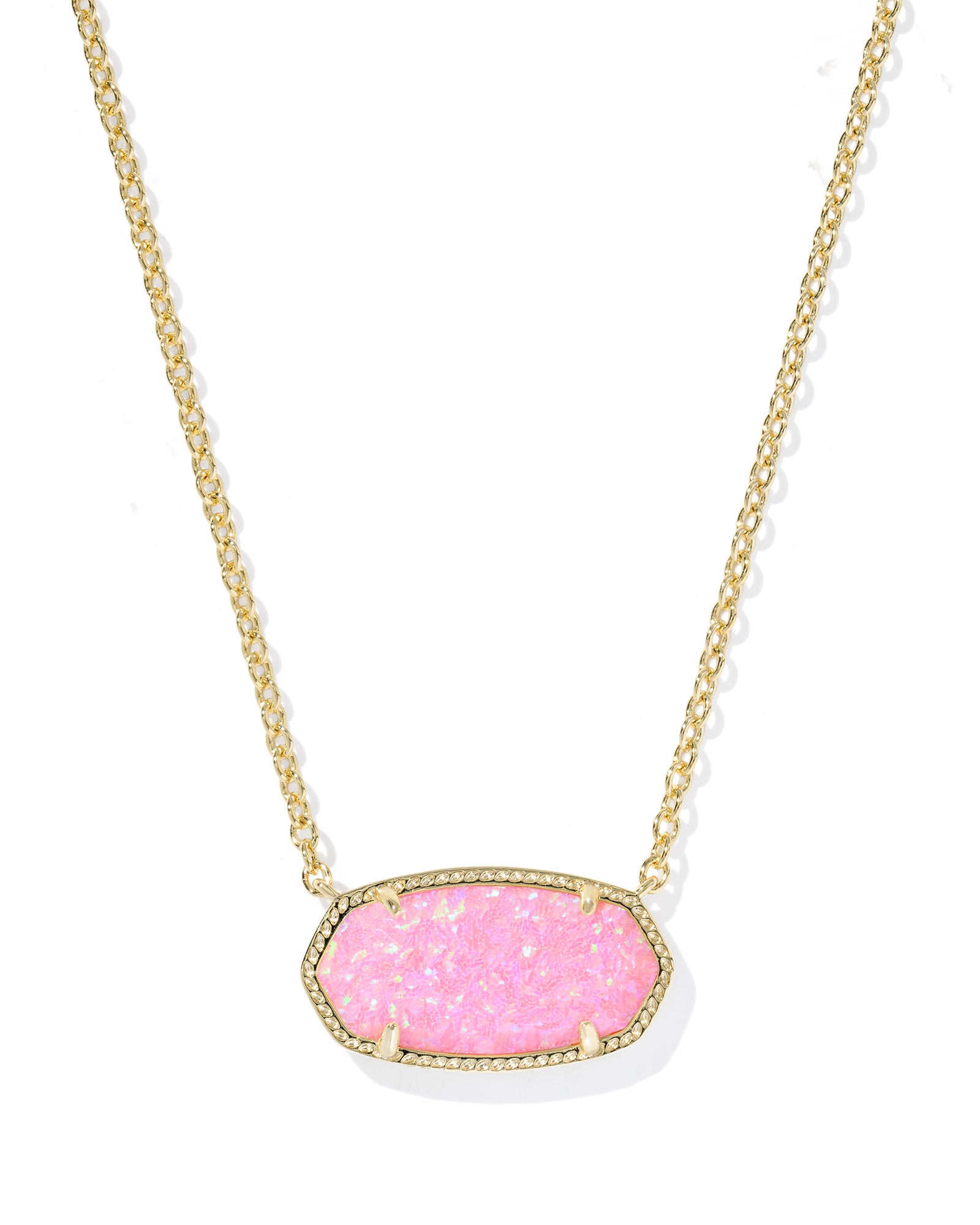 Kendra Scott Elisa Statement Carnation Kyocera Opal Short Pendant Necklace