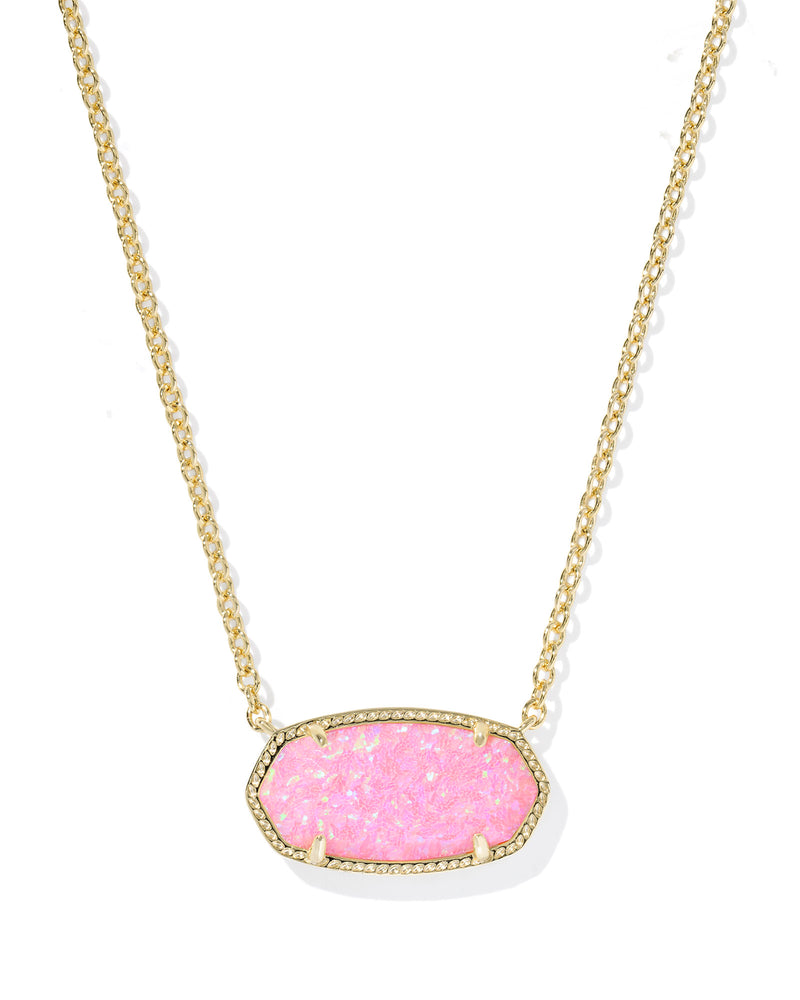 Kendra Scott Elisa Statement Carnation Kyocera Opal Short Pendant Necklace