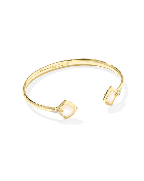 Kendra Scott Joelle Gold-Plated Ivory Mother Of Pearl Cuff Bracelet