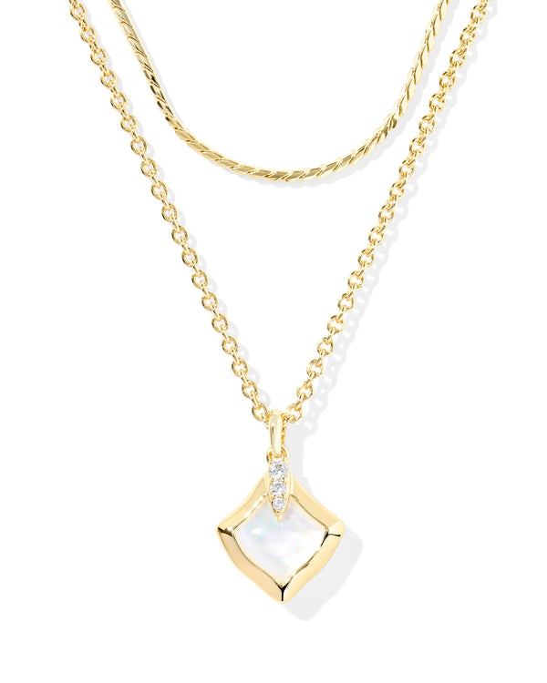 Kendra Scott Joelle Gold Ivory Mother of Pearl Multi Strand Necklace