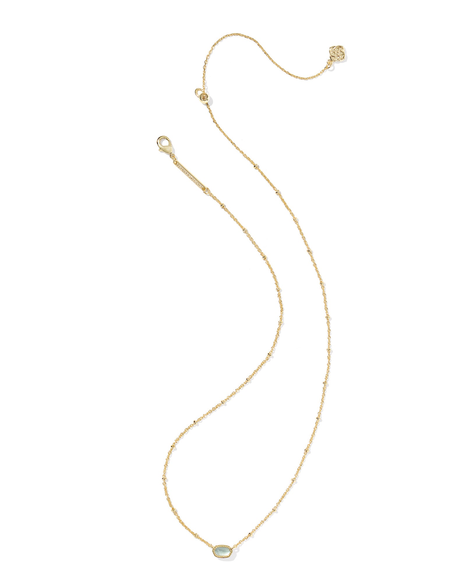 Kendra Scott Mini Elisa Light Blue Illusion Satellite Short Pendant Necklace