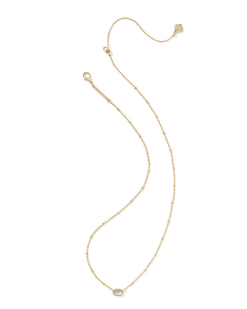 Kendra Scott Mini Elisa Light Blue Illusion Satellite Short Pendant Necklace