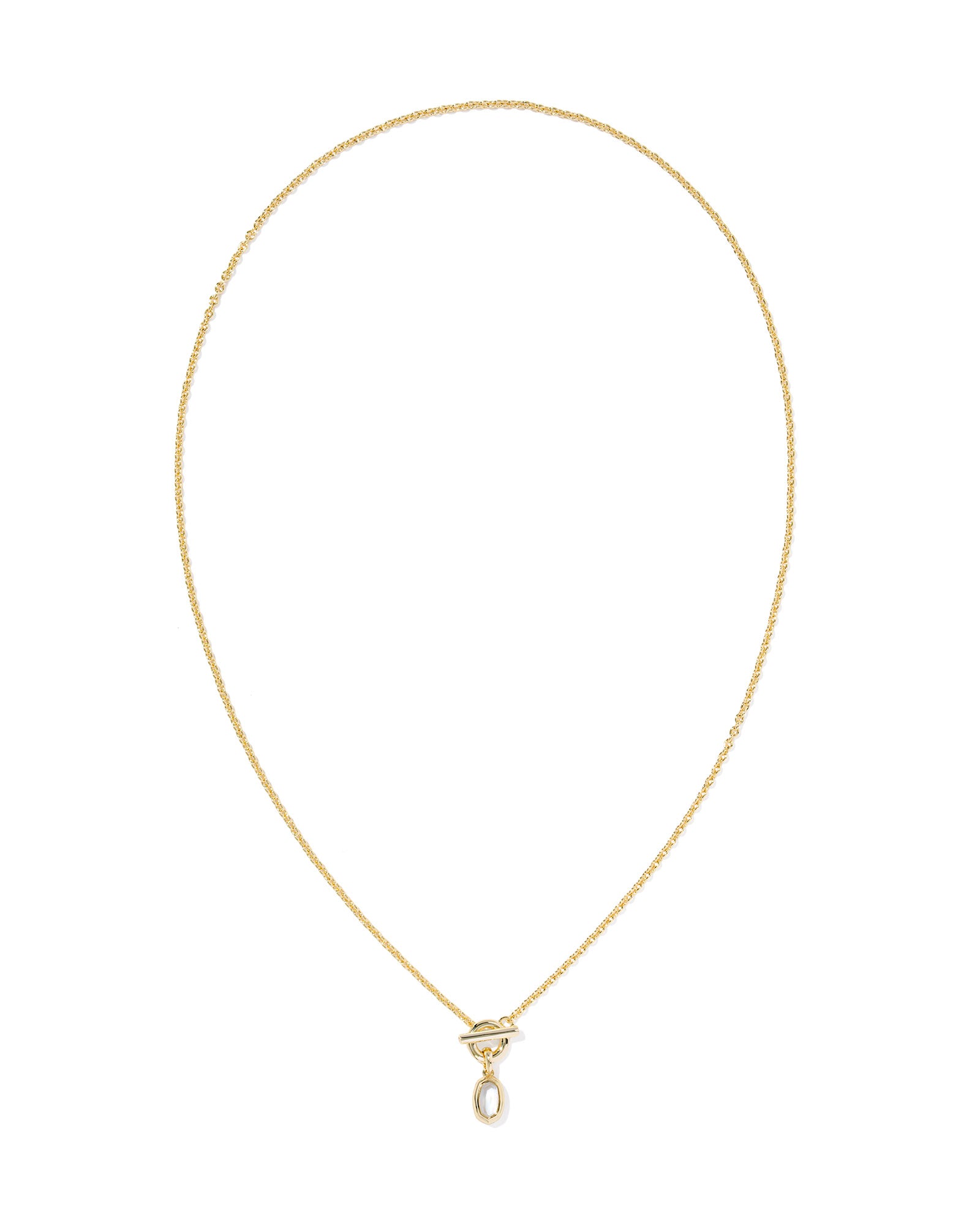 Kendra Scott Mini Elisa Toggle Pendant Necklace - Ivory Mother Of Pearl