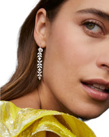 Kendra Scott Rosalie White Cubic Zirconia Silver Linear Earrings