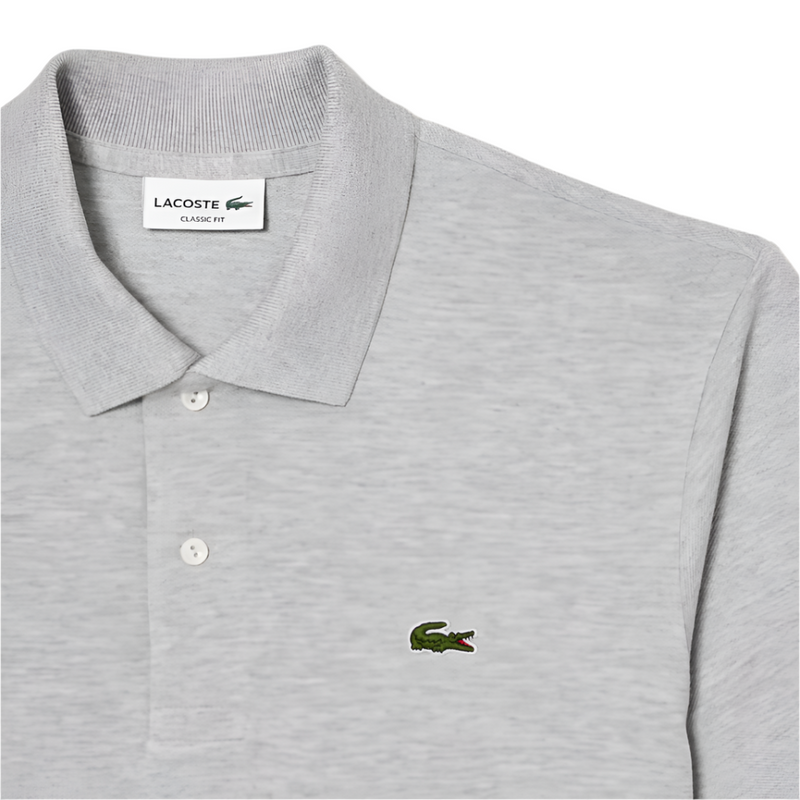 Lacoste Mens Classic Fit Heathered Short Sleeve Polo Shirt