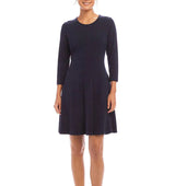 Karen Kane Womens 3/4 Sleeve Fit & Flare Dress