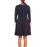 Karen Kane Womens 3/4 Sleeve Fit & Flare Dress