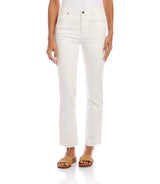 Karen Kane Womens Raw Hem Straight Jeans