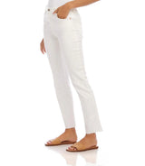 Karen Kane Womens Raw Hem Straight Jeans