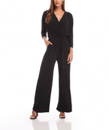 Karen Kane Womens Travel Jersey Jumpsuit