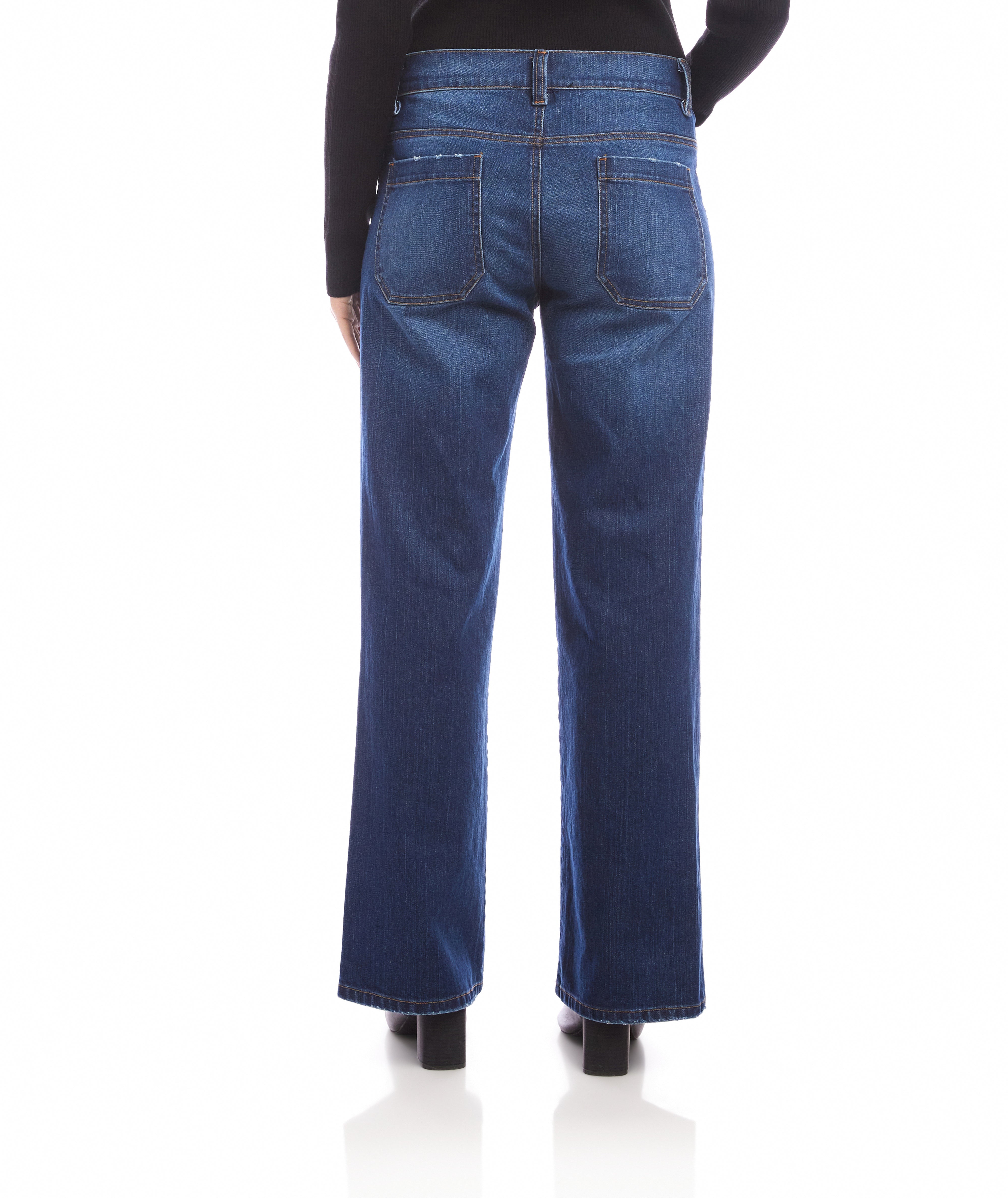 Karen Kane Womens Lauren Patch Pocket Jeans