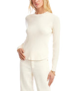 Karen Kane Womens Ribbed Crewneck Sweater