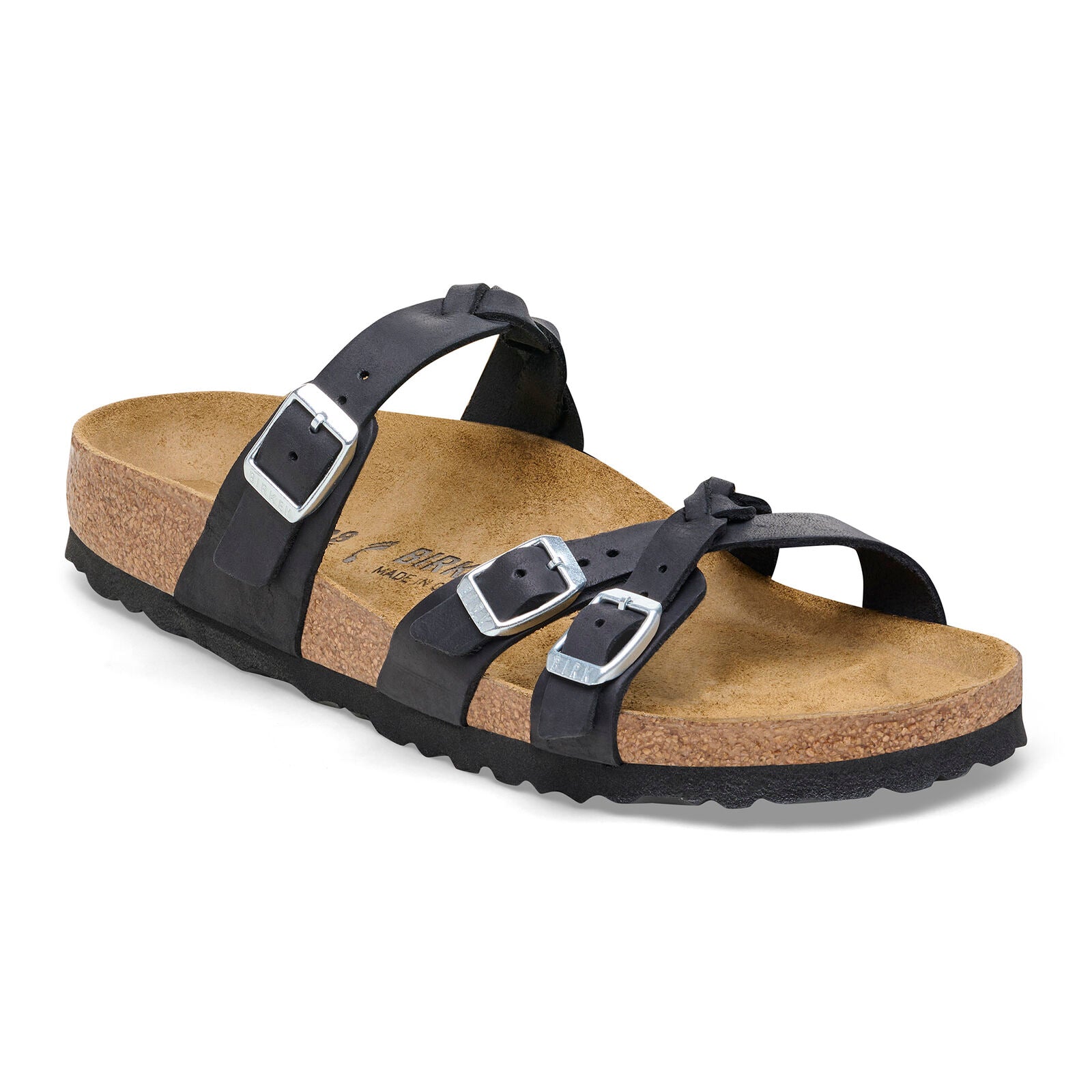 Birkenstock Womens Franca Braid Oiled Leather Sandals - Regular/Wide