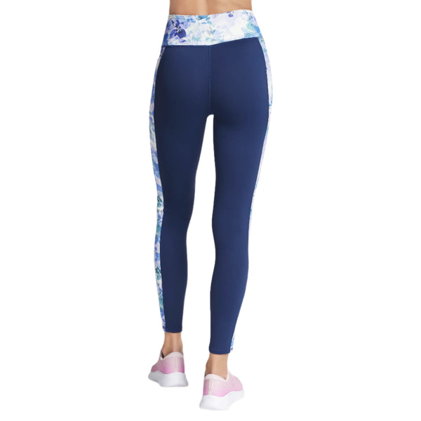 Skechers Womens GO WALK Seascape Floral Full Length High-Waisted Leggings