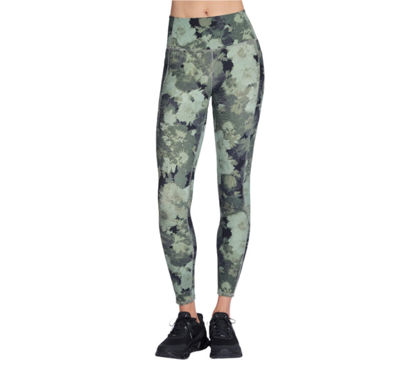 SKECHERS Womens Go Flex Rib Inbloom Full Length High-Waisted Leggings