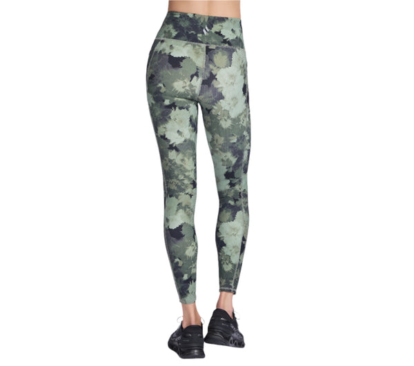 SKECHERS Womens Go Flex Rib Inbloom Full Length High-Waisted Leggings