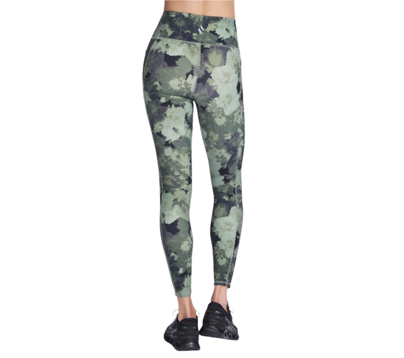 SKECHERS Womens Go Flex Rib Inbloom Full Length High-Waisted Leggings