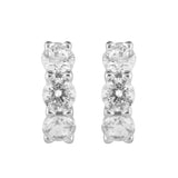 Bradgley Mischka 2.00 CTW Diamond Sterling Silver Hoop Earrings