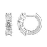 Bradgley Mischka 2.00 CTW Diamond Sterling Silver Hoop Earrings