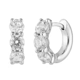 Bradgley Mischka 2.00 CTW Diamond Sterling Silver Hoop Earrings