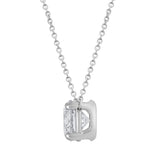 Badgley Mischka 1.20 CTW Solitaire Style Diamond Sterling Silver Pendant Necklace
