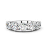 Badgley Mischka 2.00 CTW Sterling Silver Diamond Band Ring - Size 7