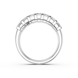 Badgley Mischka 2.00 CTW Emerald Cut Diamond Sterling Silver Band Ring - Size 7