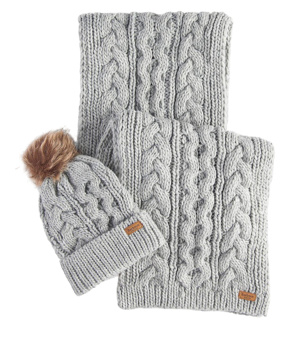 Barbour Womens Penshaw Beanie & Scarf Gift Set