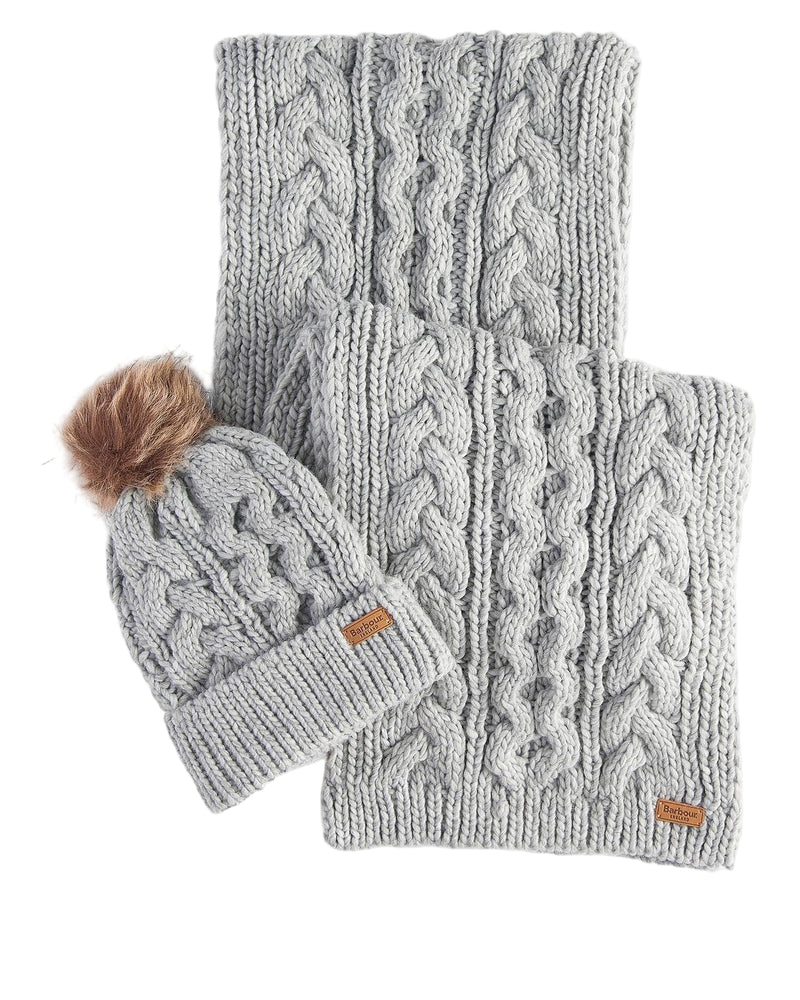 Barbour Womens Penshaw Beanie & Scarf Gift Set