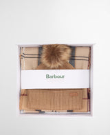Barbour Womens Dover Beanie & Hailes Scarf Gift Set