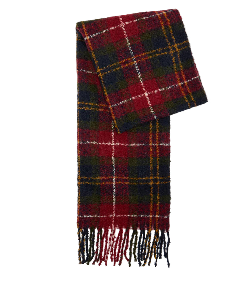 Barbour Womens Saltburn Beanie & Tartan Scarf Gift Set