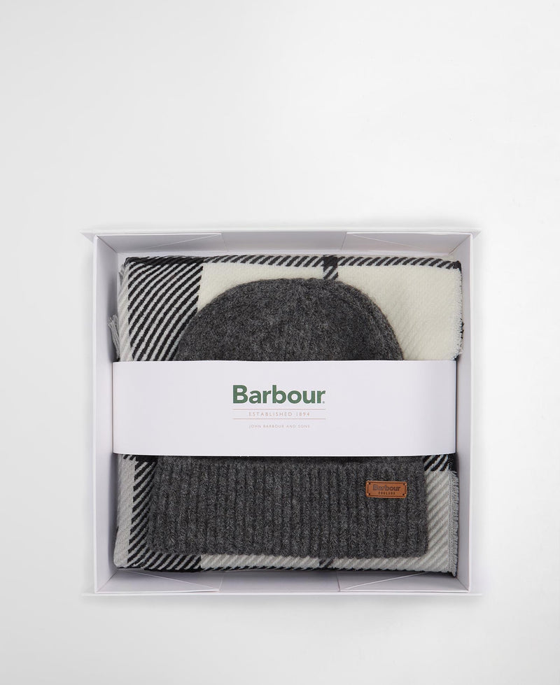 Barbour Womens Pendle Beanie & Blair Scarf Gift Set