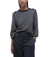 Barbour Womens Macy Striped Crew Neck Jumper Sweater
