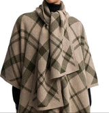 Barbour Womens Vienna Tartan Wool-Blend Cape