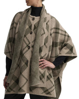 Barbour Womens Vienna Tartan Wool-Blend Cape