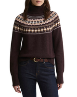 Barbour Womens Darwen Fair Isle Rollneck Jumper Sweater