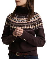 Barbour Womens Darwen Fair Isle Rollneck Jumper Sweater