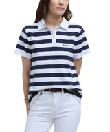 Barbour Womens Ashbourne Striped Short Sleeve Polo Shirt