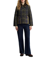 Barbour Womens Tartan Reimagined Icons Tartan Cropped Liddesdale Quilted Jacket
