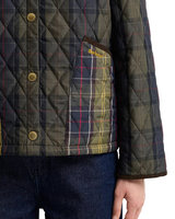 Barbour Womens Tartan Reimagined Icons Tartan Cropped Liddesdale Quilted Jacket