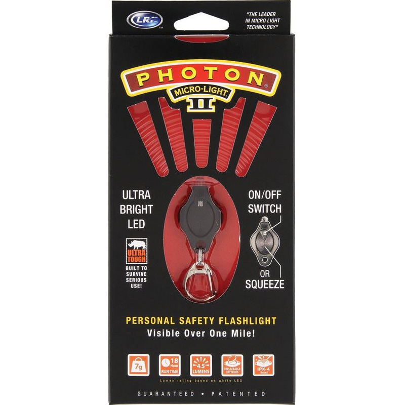 Photon Light Micro-Light II LED Keychain Red Flashlight