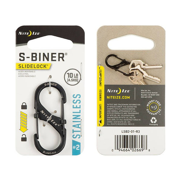 Nite Ize S-Biner #2 SlideLock Stainless Steel