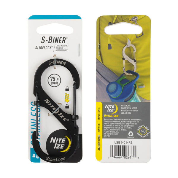 Nite Ize S-Biner SlideLock Stainless Steel Size #4