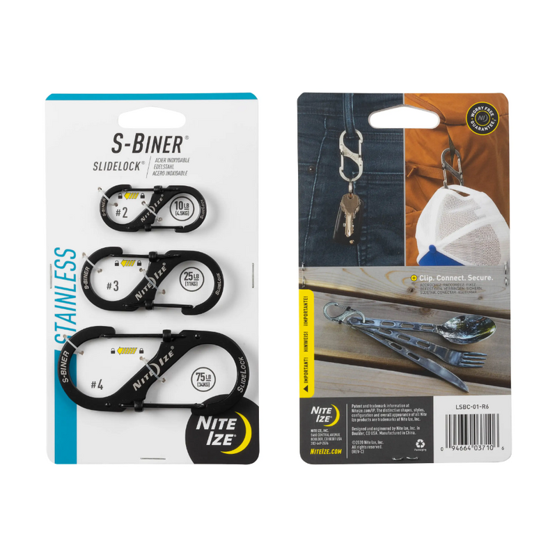 Nite Ize S-Biner SlideLock Stainless Steel Set - 3 Pack